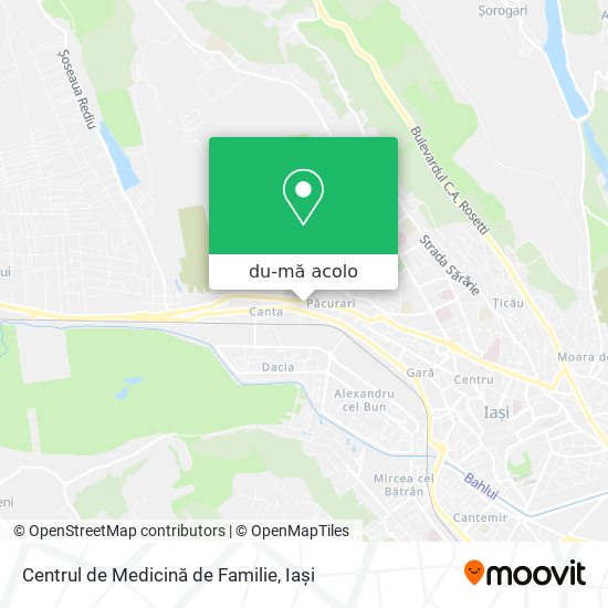 Hartă Centrul de Medicină de Familie