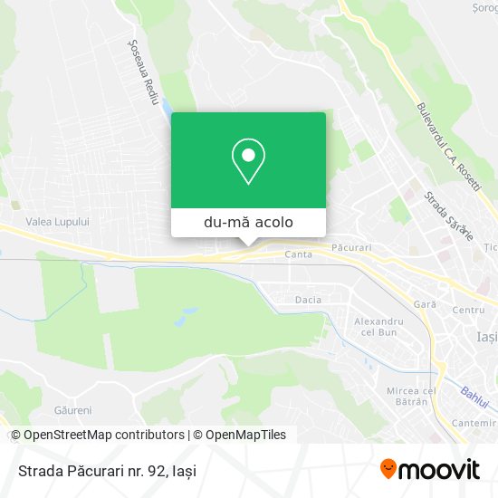 Hartă Strada Păcurari nr. 92