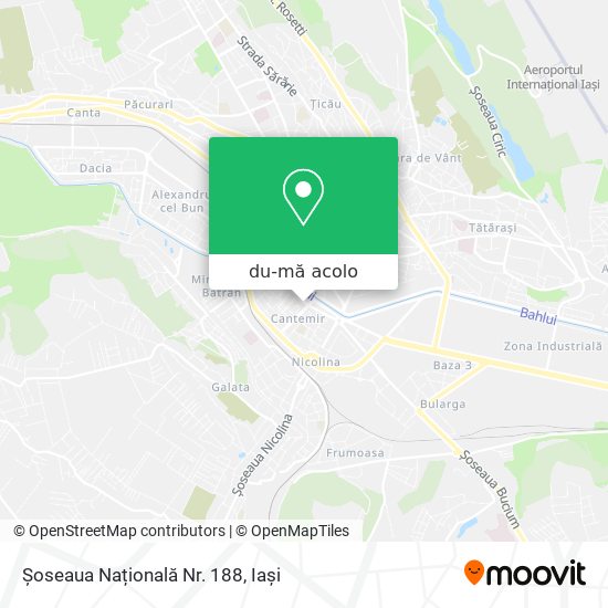 Hartă Șoseaua Națională Nr. 188