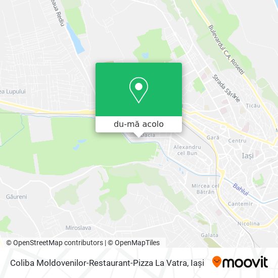 Hartă Coliba Moldovenilor-Restaurant-Pizza La Vatra