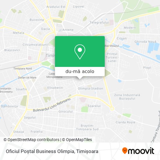 Hartă Oficiul Poștal Business Olimpia