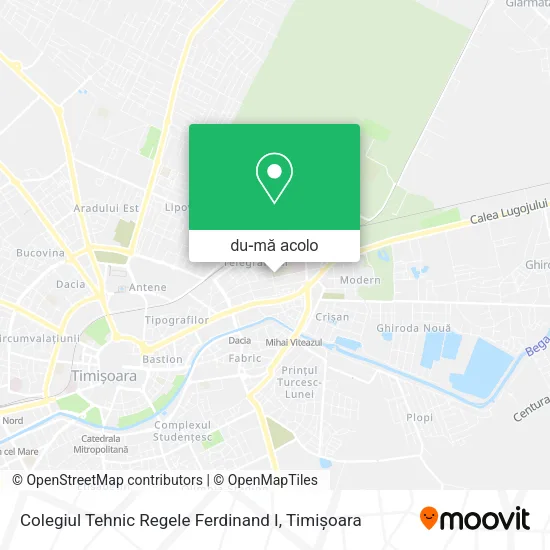 Hartă Colegiul Tehnic Regele Ferdinand I
