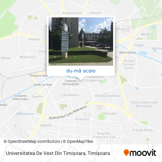 Hartă Universitatea De Vest Din Timișoara