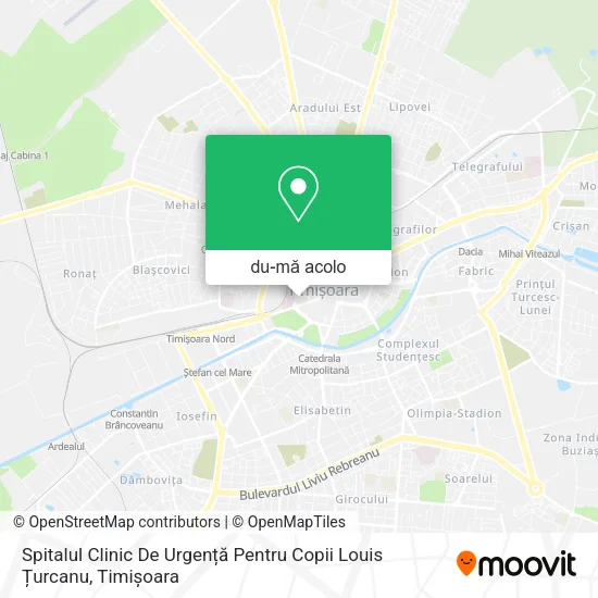 Hartă Spitalul Clinic De Urgență Pentru Copii Louis Țurcanu