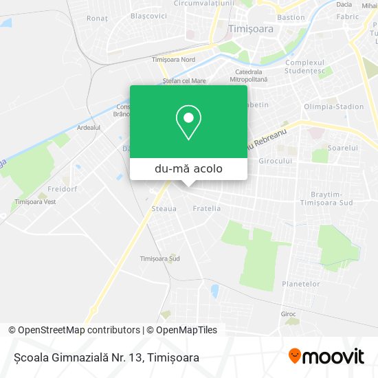 Hartă Școala Gimnazială Nr. 13