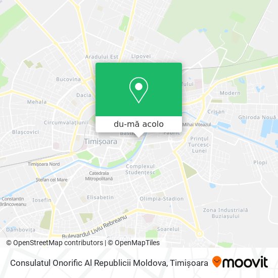 Hartă Consulatul Onorific Al Republicii Moldova