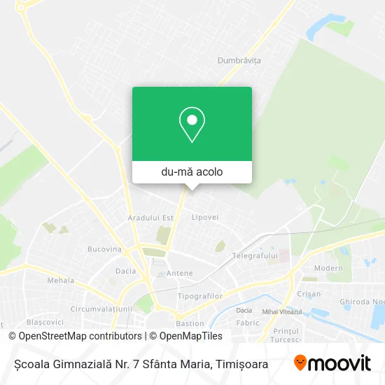 Hartă Școala Gimnazială Nr. 7 Sfânta Maria