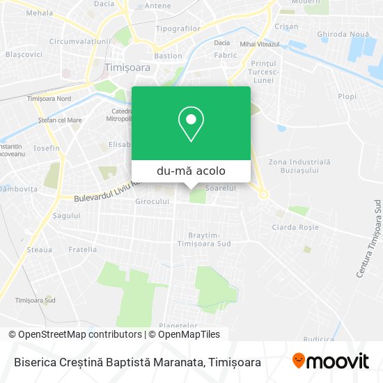 Hartă Biserica Creștină Baptistă Maranata