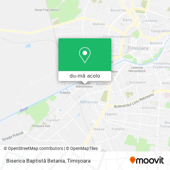Hartă Biserica Baptistă Betania