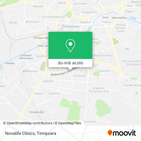 Hartă Novalife Clinics