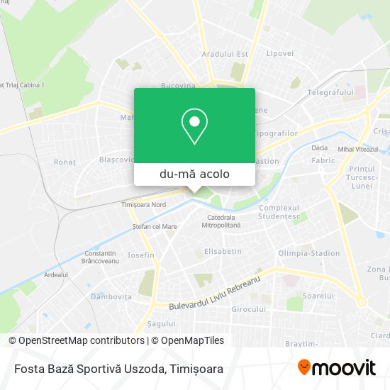 Hartă Fosta Bază Sportivă Uszoda