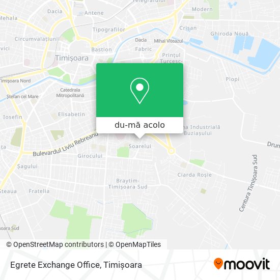 Hartă Egrete Exchange Office