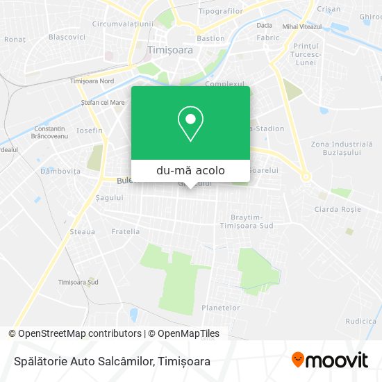 Hartă Spălătorie Auto Salcâmilor