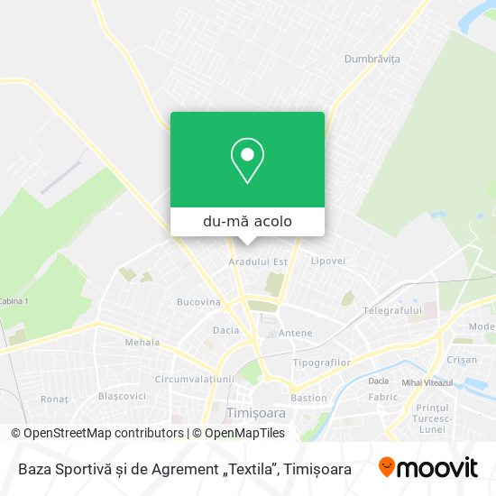 Hartă Baza Sportivă și de Agrement „Textila”