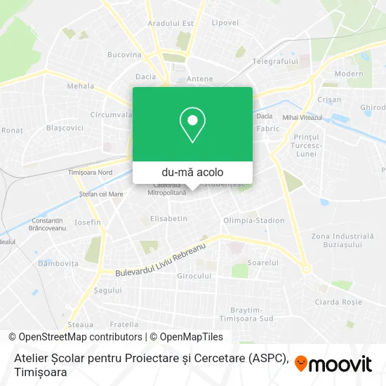 Hartă Atelier Școlar pentru Proiectare și Cercetare (ASPC)