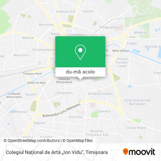 Hartă Colegiul Național de Artă „Ion Vidu”