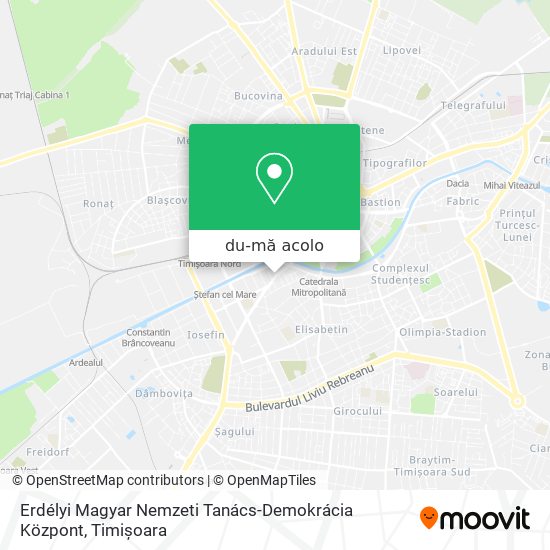 Hartă Erdélyi Magyar Nemzeti Tanács-Demokrácia Központ