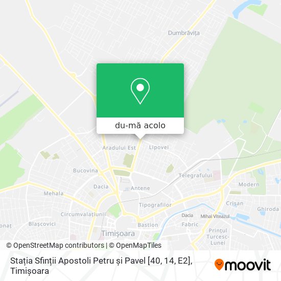 Hartă Stația Sfinții Apostoli Petru și Pavel [40, 14, E2]