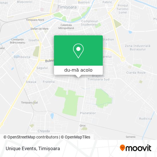 Hartă Unique Events