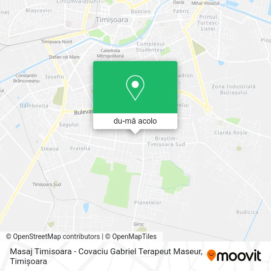Hartă Masaj Timisoara - Covaciu Gabriel Terapeut Maseur
