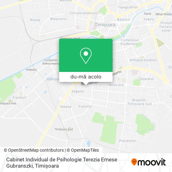 Hartă Cabinet Individual de Psihologie Terezia Emese Gubranszki