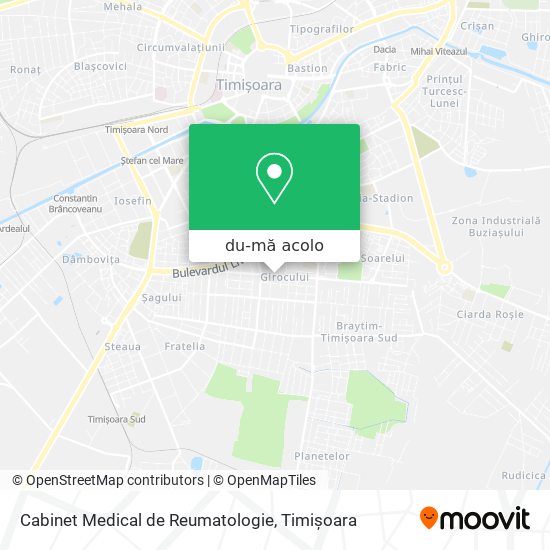 Hartă Cabinet Medical de Reumatologie
