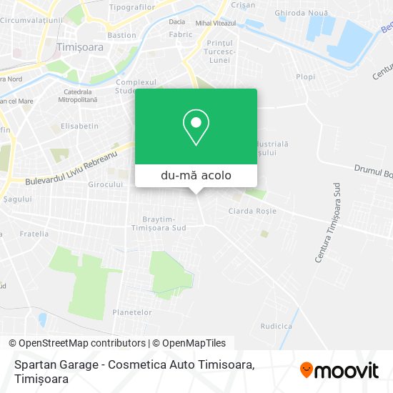 Hartă Spartan Garage - Cosmetica Auto Timisoara