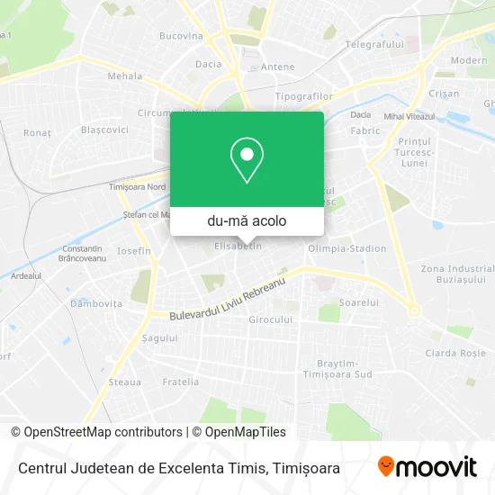 Hartă Centrul Judetean de Excelenta Timis