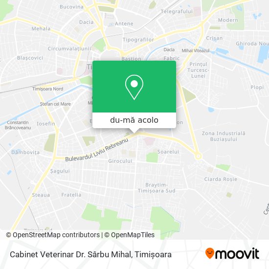 Hartă Cabinet Veterinar Dr. Sârbu Mihal