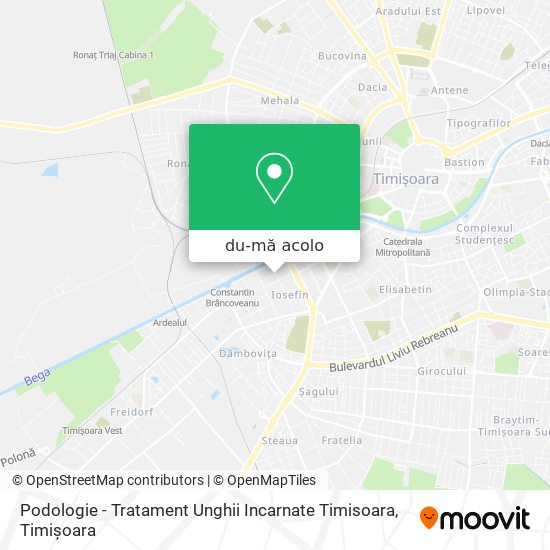 Hartă Podologie - Tratament Unghii Incarnate Timisoara