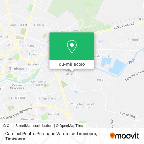 Hartă Caminul Pentru Persoane Varstnice Timișoara