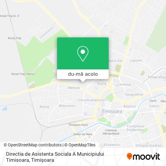 Hartă Directia de Asistenta Sociala A Municipiului Timisoara