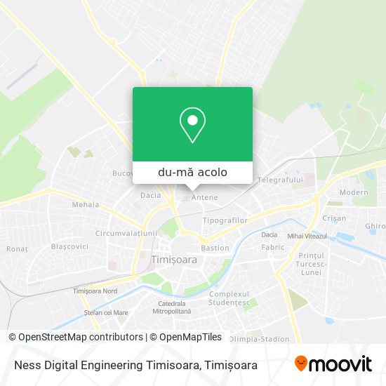 Hartă Ness Digital Engineering Timisoara