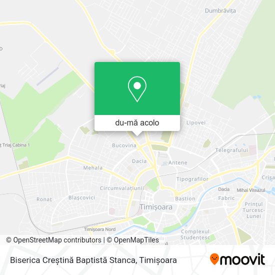 Hartă Biserica Creștină Baptistă Stanca
