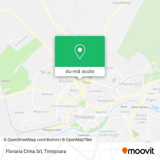 Hartă Floraria Crina Srl