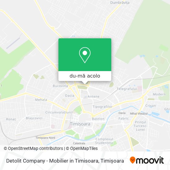 Hartă Detolit Company - Mobilier in Timisoara
