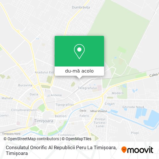 Hartă Consulatul Onorific Al Republicii Peru La Timișoara