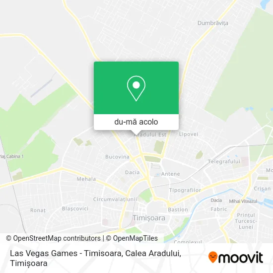 Hartă Las Vegas Games - Timisoara, Calea Aradului