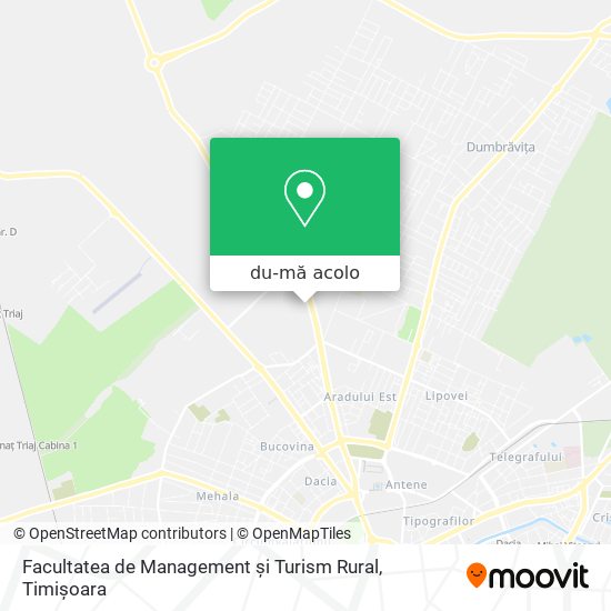Hartă Facultatea de Management și Turism Rural