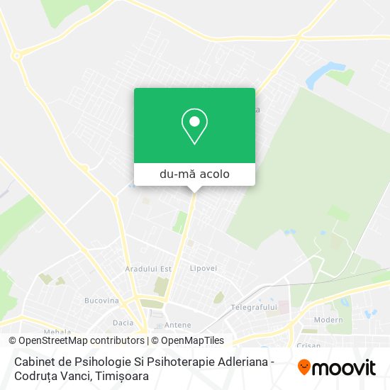 Hartă Cabinet de Psihologie Si Psihoterapie Adleriana - Codruța Vanci