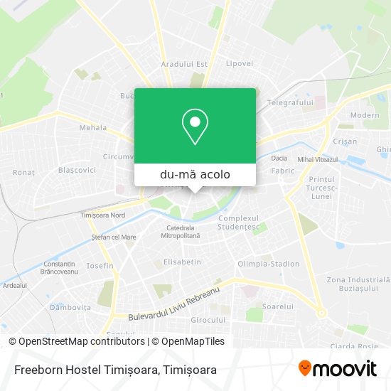 Hartă Freeborn Hostel Timişoara