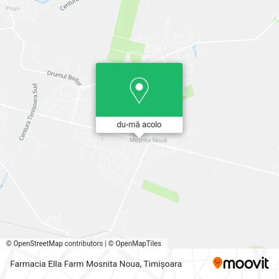 Hartă Farmacia Ella Farm Mosnita Noua