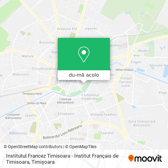 Hartă Institutul Francez Timisoara - Institut Français de Timisoara