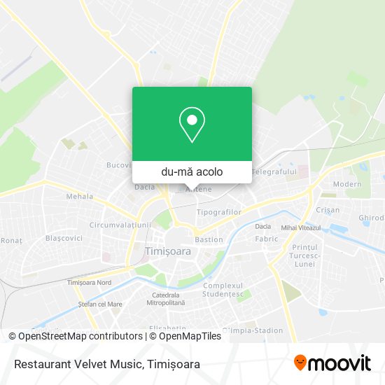 Hartă Restaurant Velvet Music