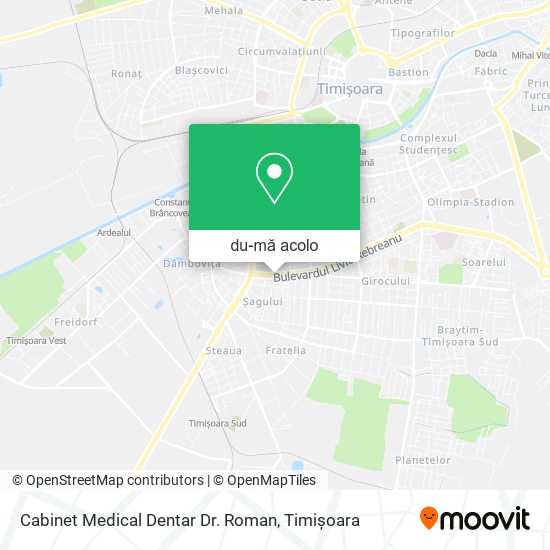Hartă Cabinet Medical Dentar Dr. Roman