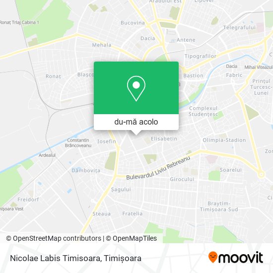 Hartă Nicolae Labis Timisoara