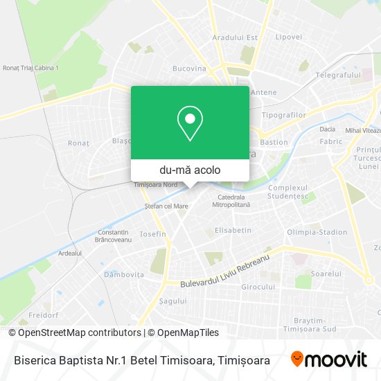 Hartă Biserica Baptista Nr.1 Betel Timisoara