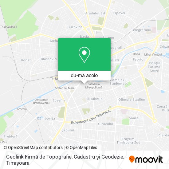 Hartă Geolink Firmă de Topografie, Cadastru și Geodezie