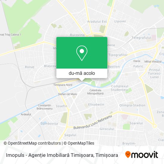 Hartă Imopuls - Agenție Imobiliară Timișoara