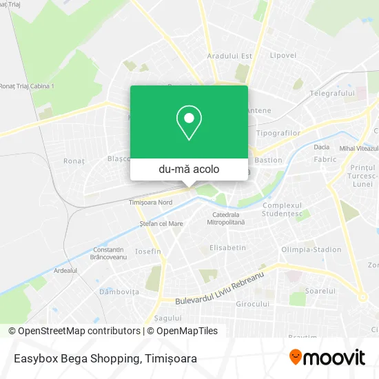 Hartă Easybox Bega Shopping